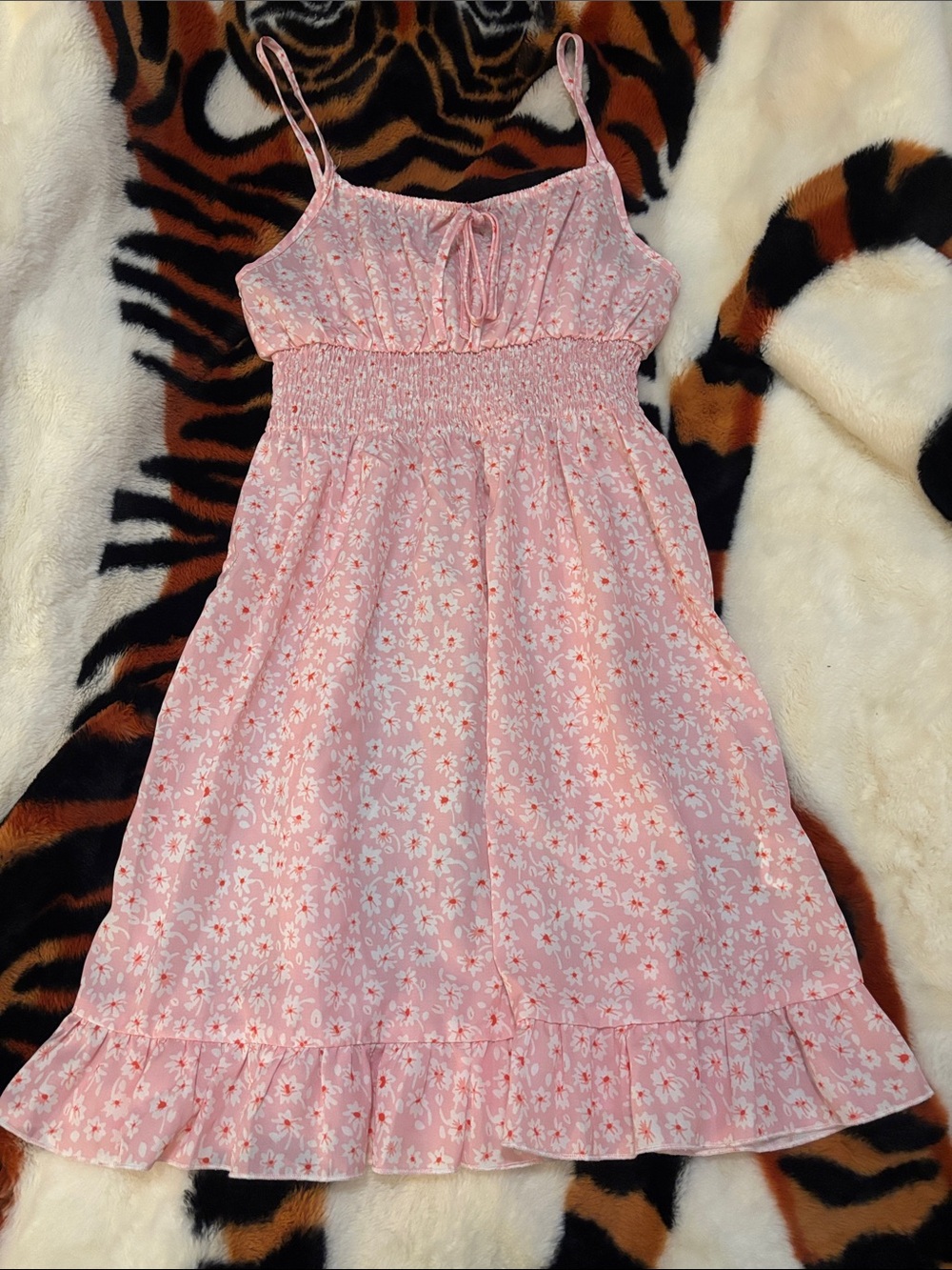 Girls' Pink Floral Sundress
